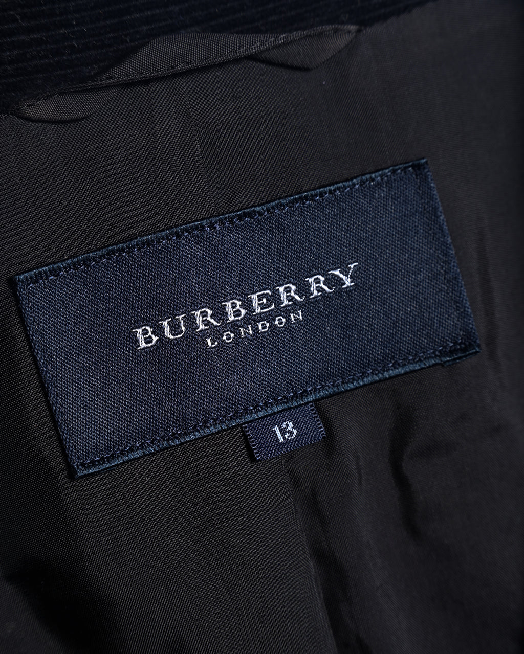 BURBERRY/ Slim Fit Single Breasted Corduroy Set Up Black