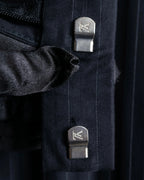 "LOUIS VUITTON" 2 button relaxed tailored jacket & no tuck tapered slacks set up