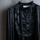 "Vintage frill detail pin tuck shiny shirt"