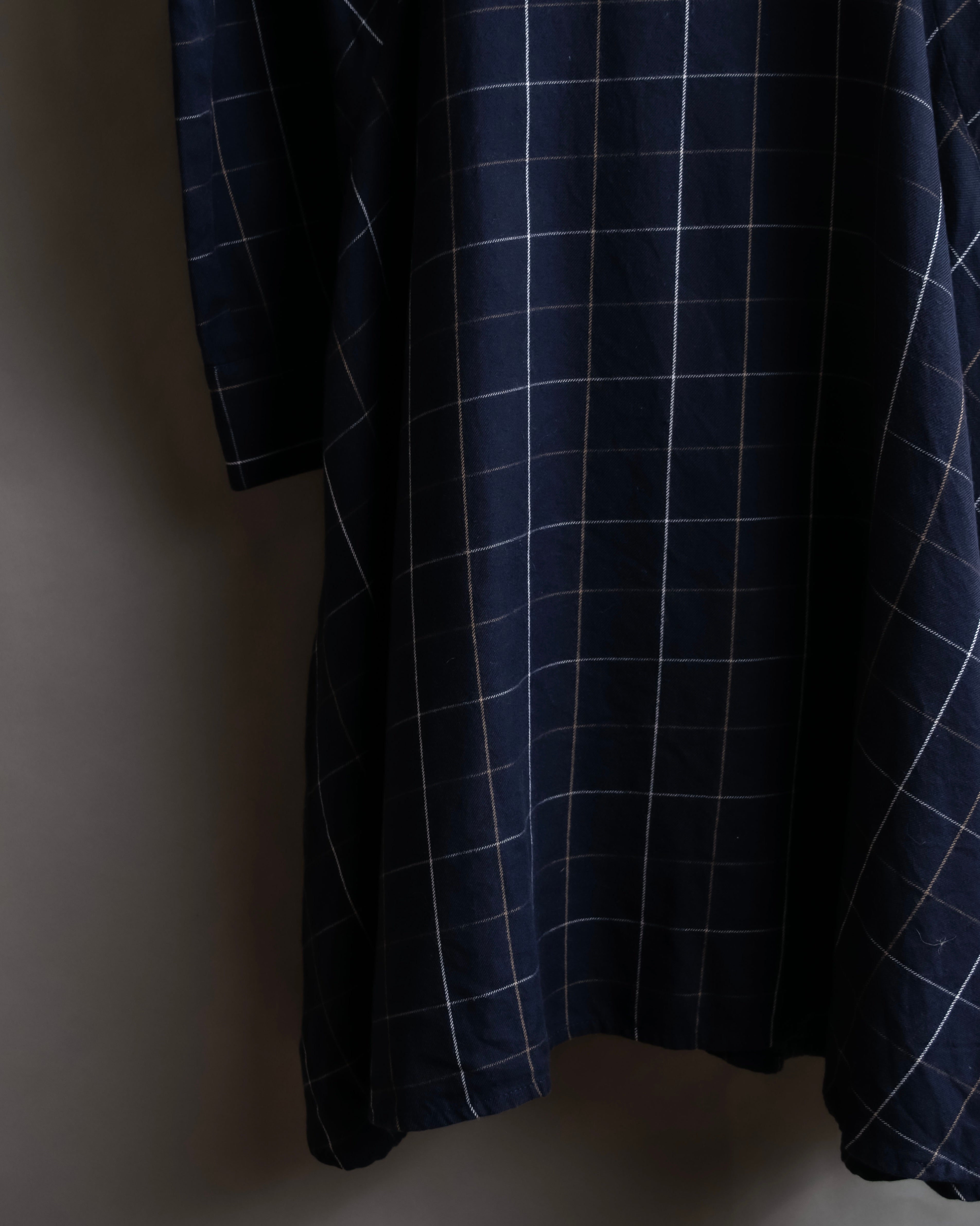 "Vivienne Westwood RED LABEL"
Windowpane print long shirt dress