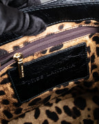 "DOLCE &amp; GABBANA" Gold chain two-way leather bag