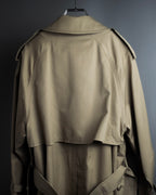 "BURBERRYS" Traditional detail double-breasted stand color trench coat