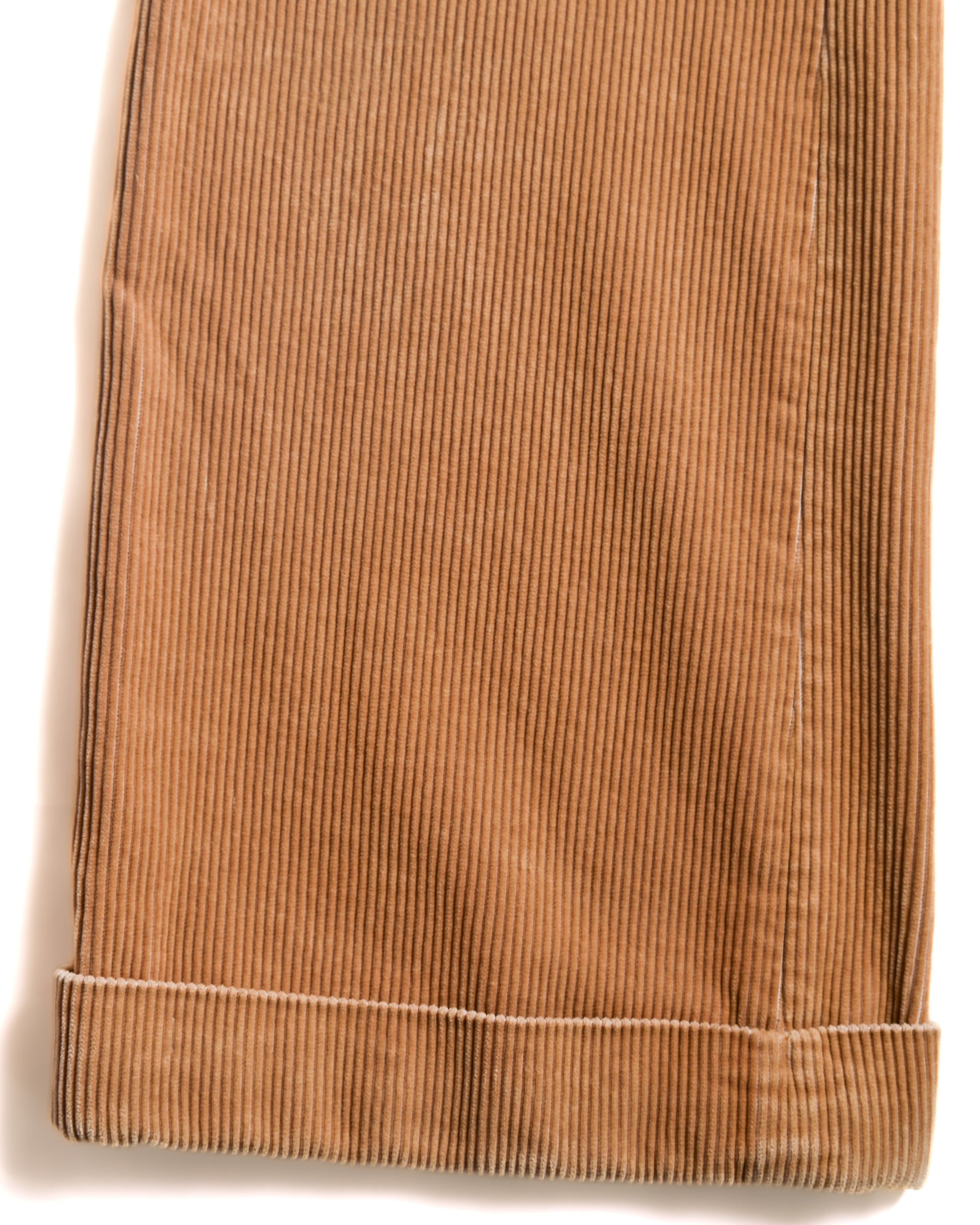 RALPH LAUREN/ Corduroy Cuffed Wide Trousers Brown