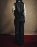 -SPECIAL- “HERMES” 2007-2009 Super 100s pinstripe tailored long gilet