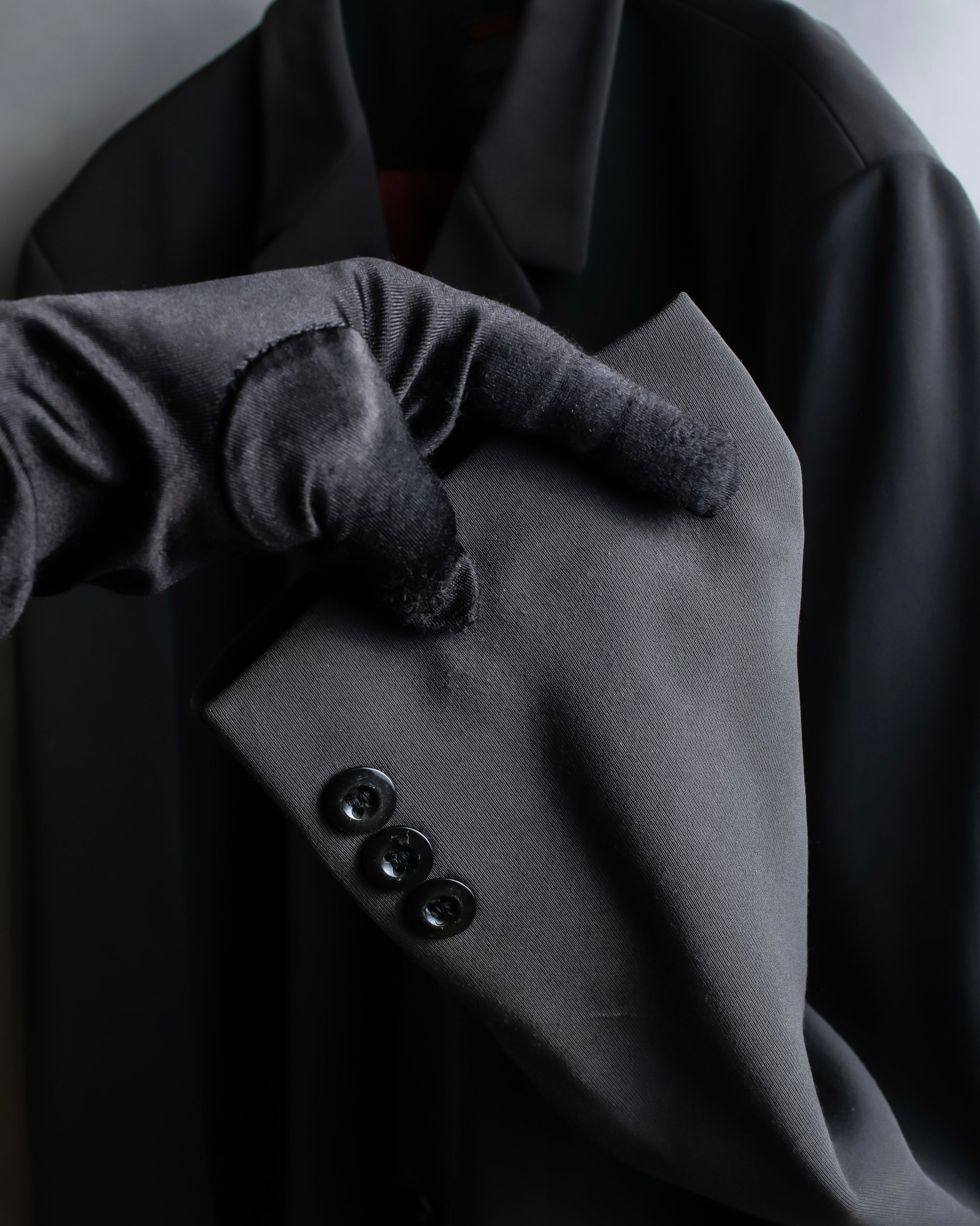 "TOSSARI" Shiny hidden zipper design tailored jacket