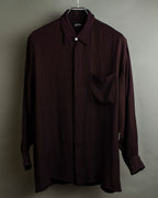 "JEAN PAUL GAULTIER" Draping form burgundy shirt