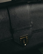 “Yves Saint Laurent” 90’s-00’s Cassandra logo one shoulder leather bag