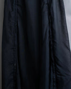 "YOHJI YAMAMOTO" 1996SS Double zipper design sheer rayon flare skirt