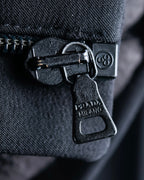 "PRADA" Waist shaped zipper jacket