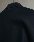 "GIANNI VERSACE" 80's-90's Dark jacquard long sleeve shirt