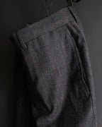 "HERMES" Heather gray cashmere blend slacks