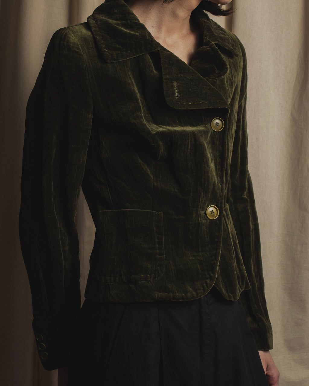 Chaqueta de terciopelo metálico de los años 90-00 de "Max Mara"