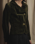 Chaqueta de terciopelo metálico de los años 90-00 de "Max Mara"