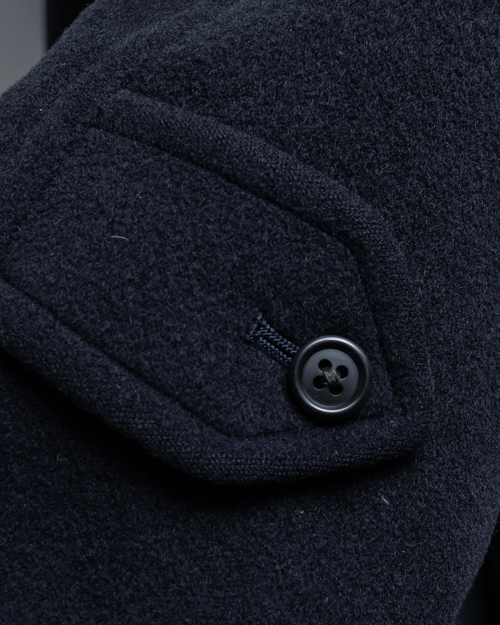 "BURBERRYS" High density wool stand collar coat
