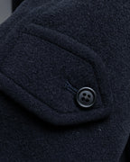"BURBERRYS" High density wool stand collar coat