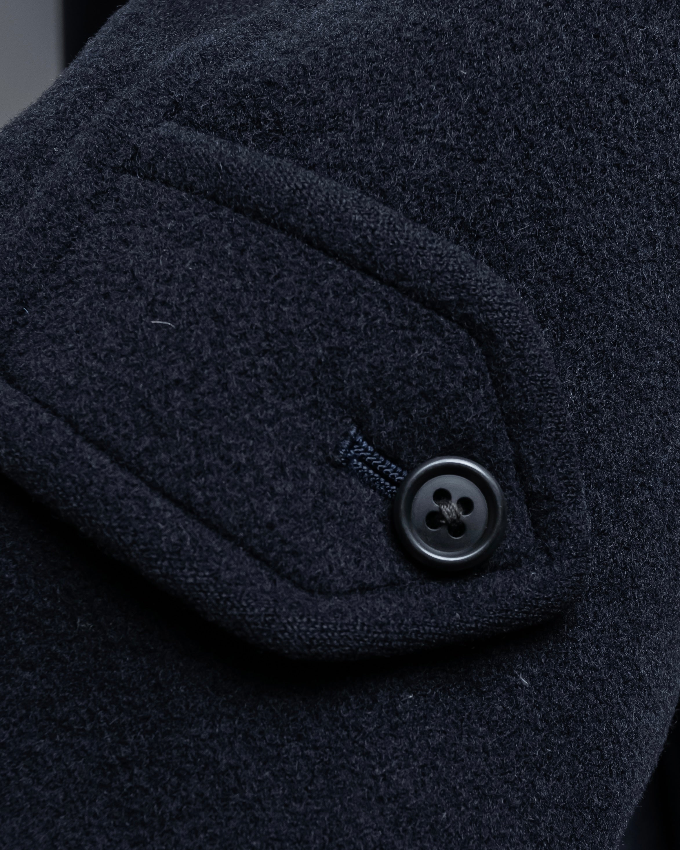 "BURBERRYS" High density wool stand collar coat