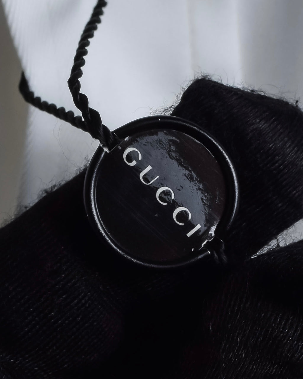 "GUCCI" Minimal collar detail white cotton shirt