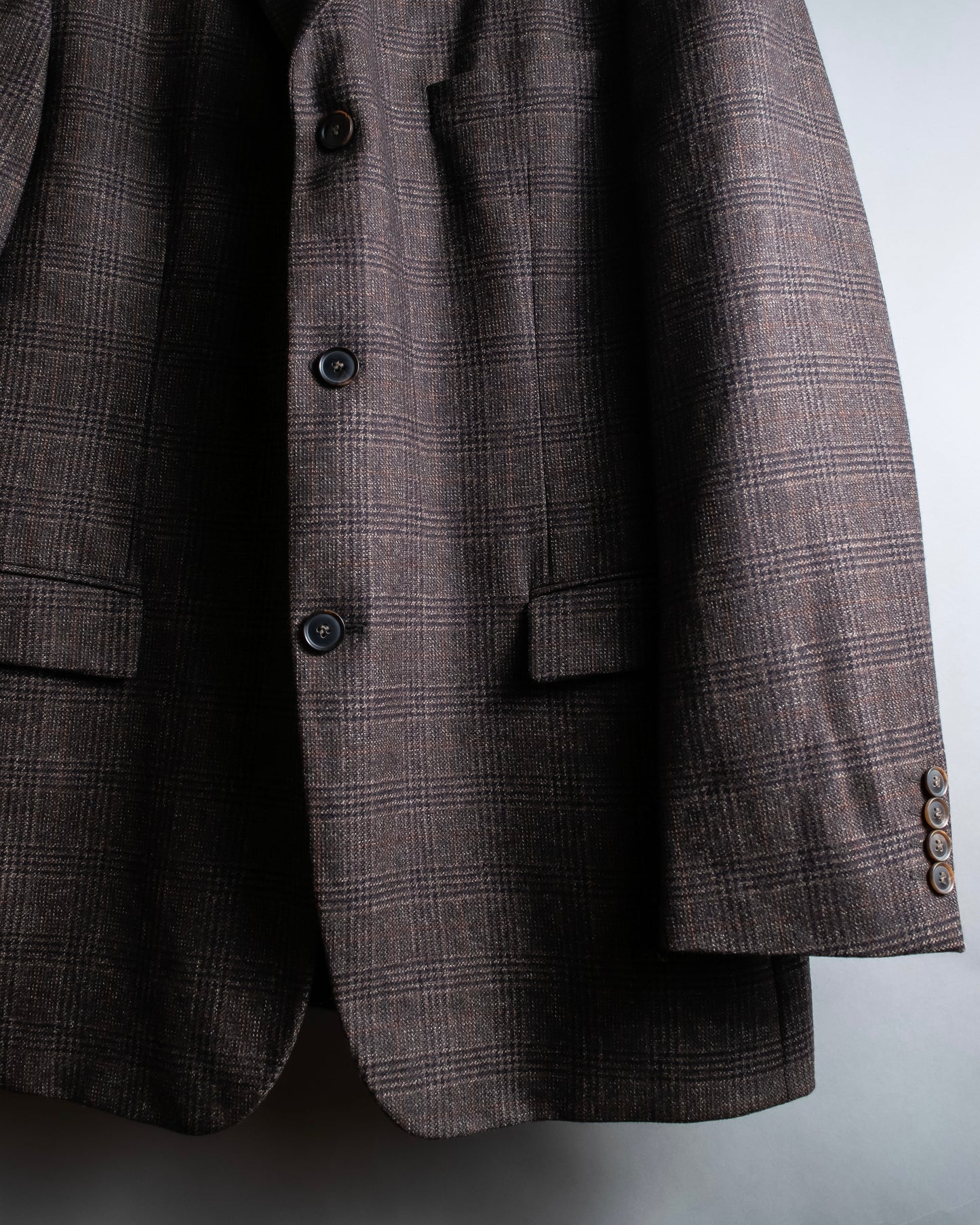 "HUGO BOSS" 100% wool checked tailored jacket