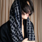 "HERMES" H pattern monotone color long stole