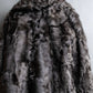 "EMBA" Large collar mid length fur coat