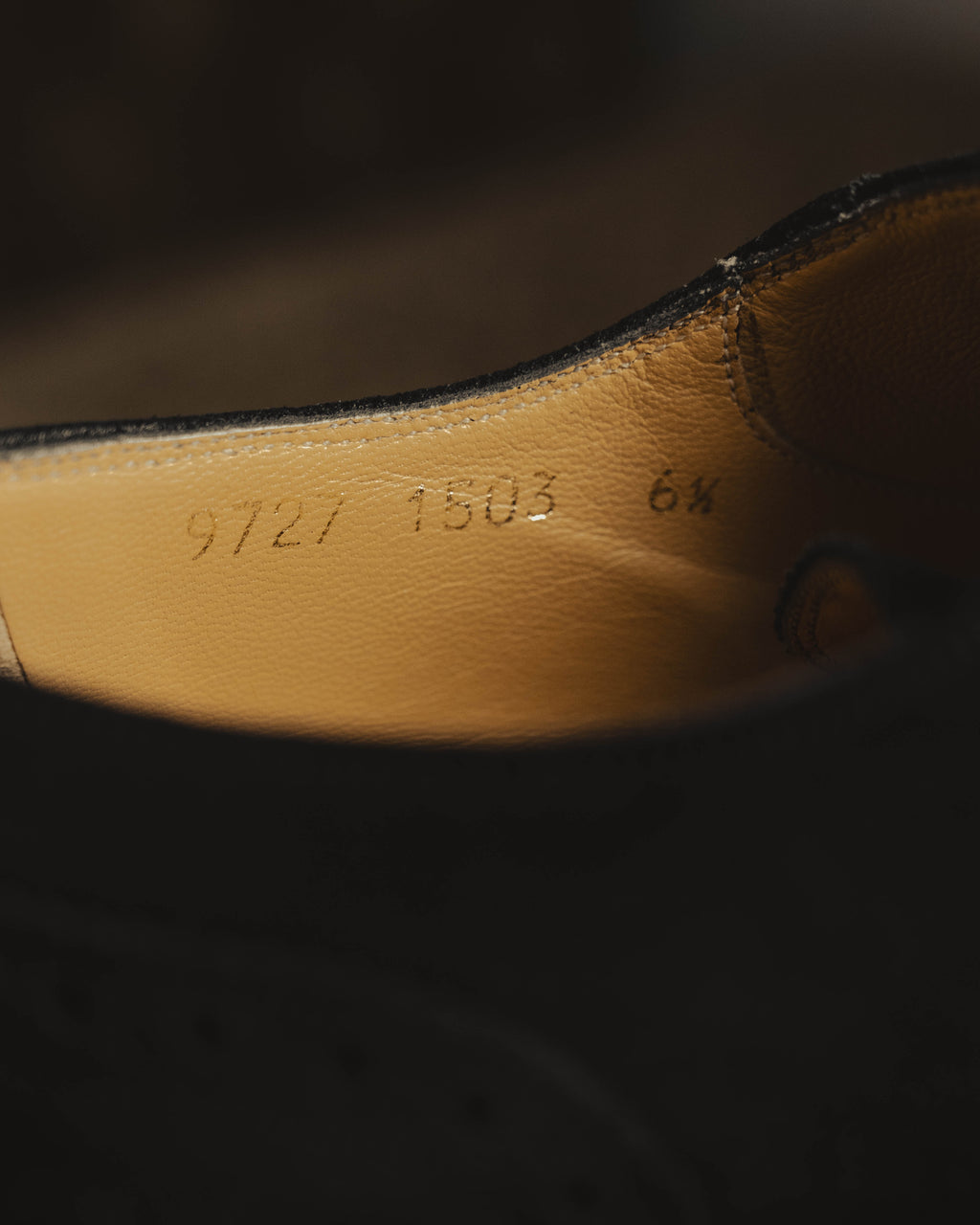 "DOLCE & GABBANA" 00's-10's Black suede wingtip oxford shoes