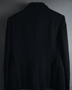 "PRADA" 90’s-00’s Minimal double-breasted wool jacket
