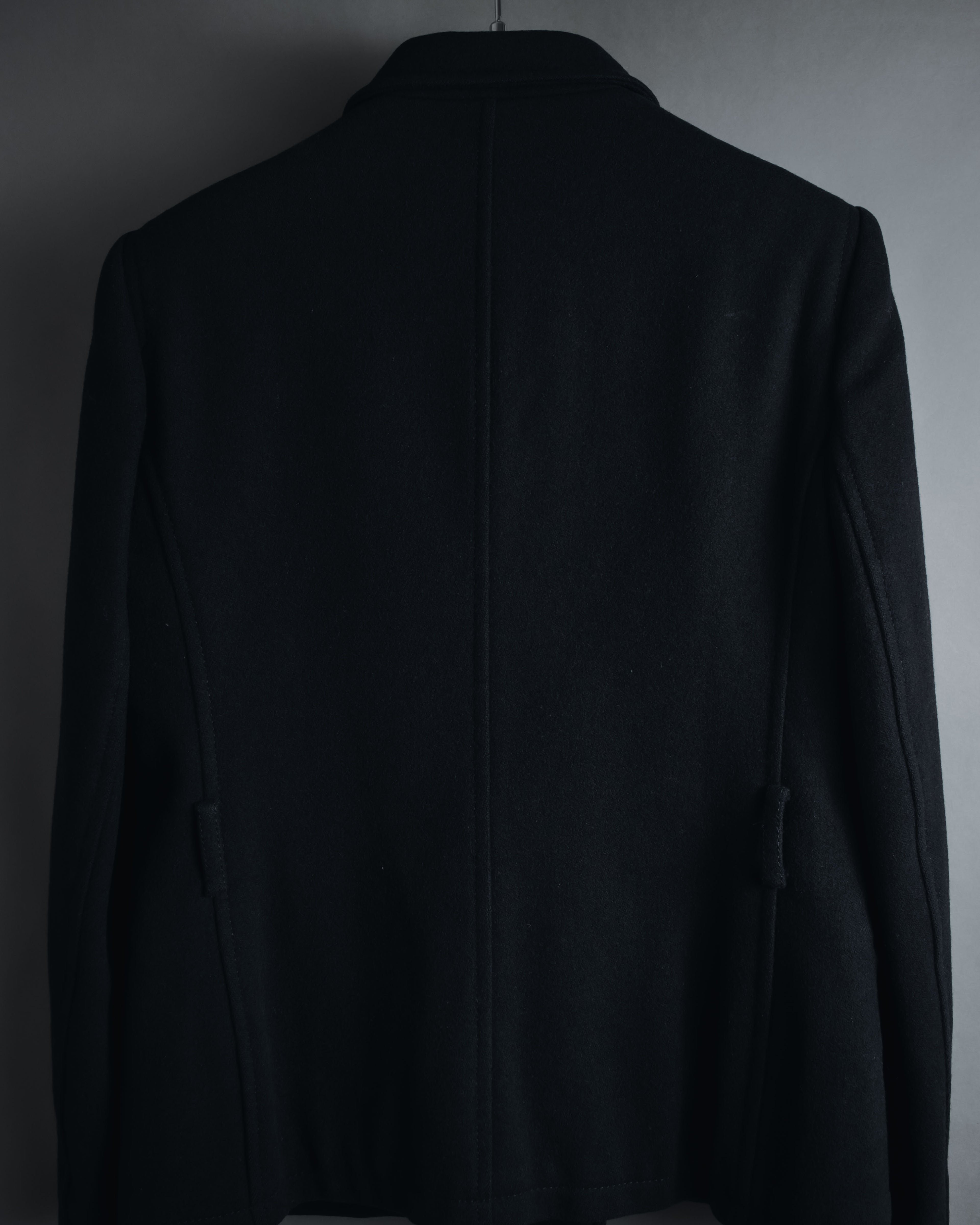 "PRADA" 90’s-00’s Minimal double-breasted wool jacket