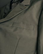 "PRADA" 2012AW Wool-mohair tailored jacket with contrast collar detail