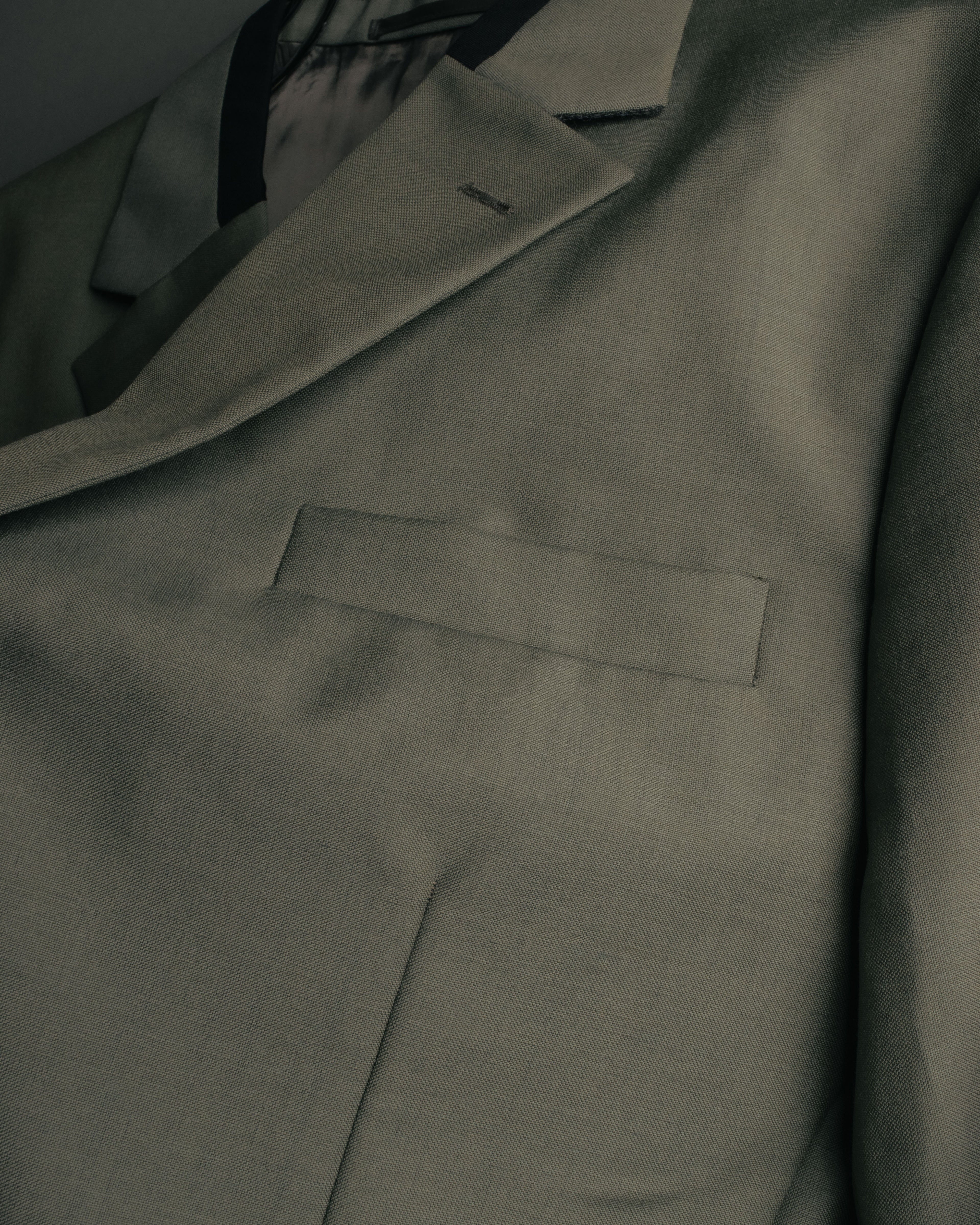"PRADA" 2012AW Wool-mohair tailored jacket with contrast collar detail