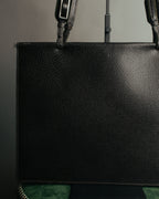 “GUCCI” 90’s structured box leather handbag