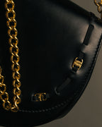 “Salvatore Ferragamo” 90’s Vara ribbon half moon chain bag