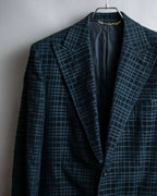 "DOLCE &amp; GABBANA" Checkered velvet tailored jacket