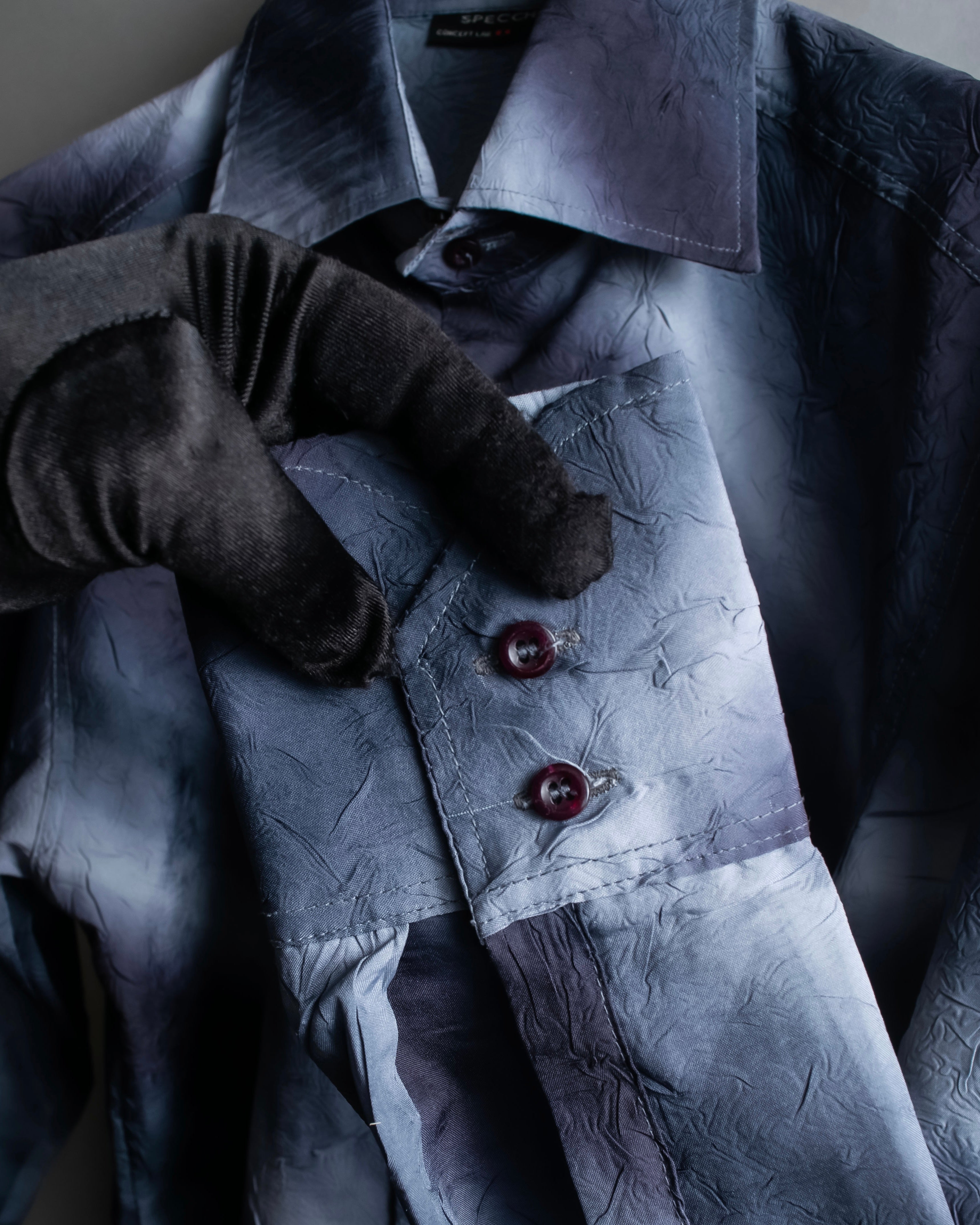 Vintage wrinkled unevenly dyed shirt