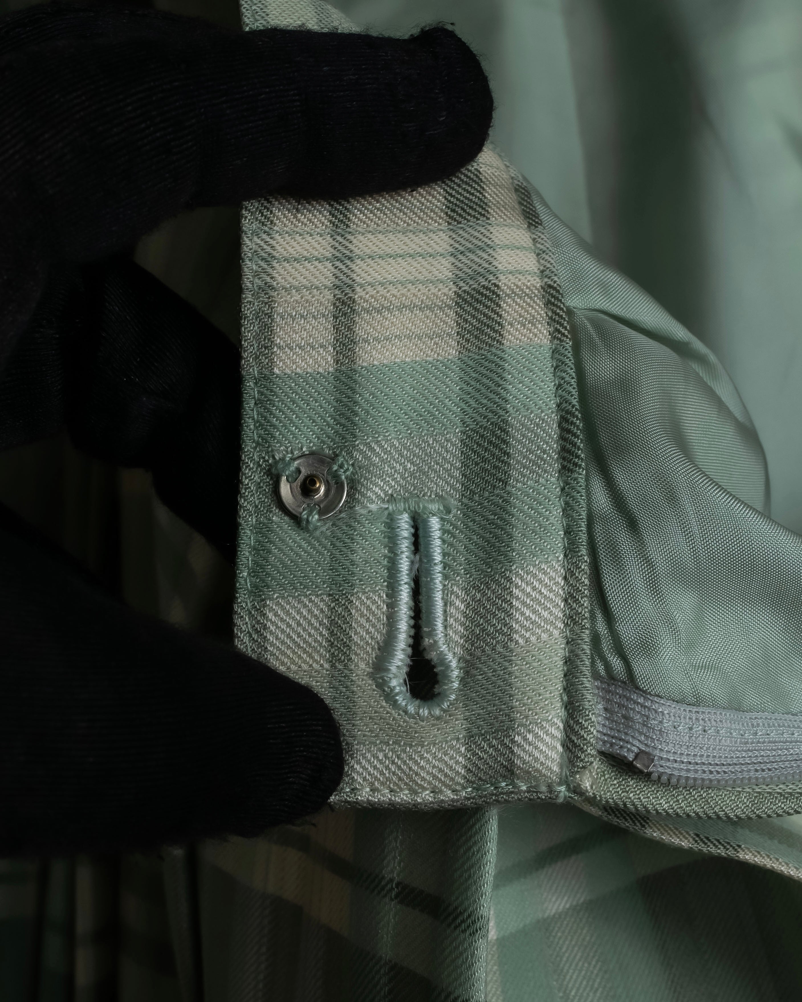 "BURBERRYS" Mint green check pattern skirt type set up