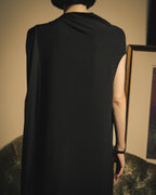 -SPECIAL- "FERRAGAMO" 2020's Sculpturally draped asymmetric maxi dress