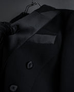 “MOSCHINO” Satin lapel double-breasted tuxedo jacket