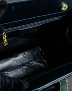 "Salvatore Ferragamo" Pocket detail leather combination tote bag