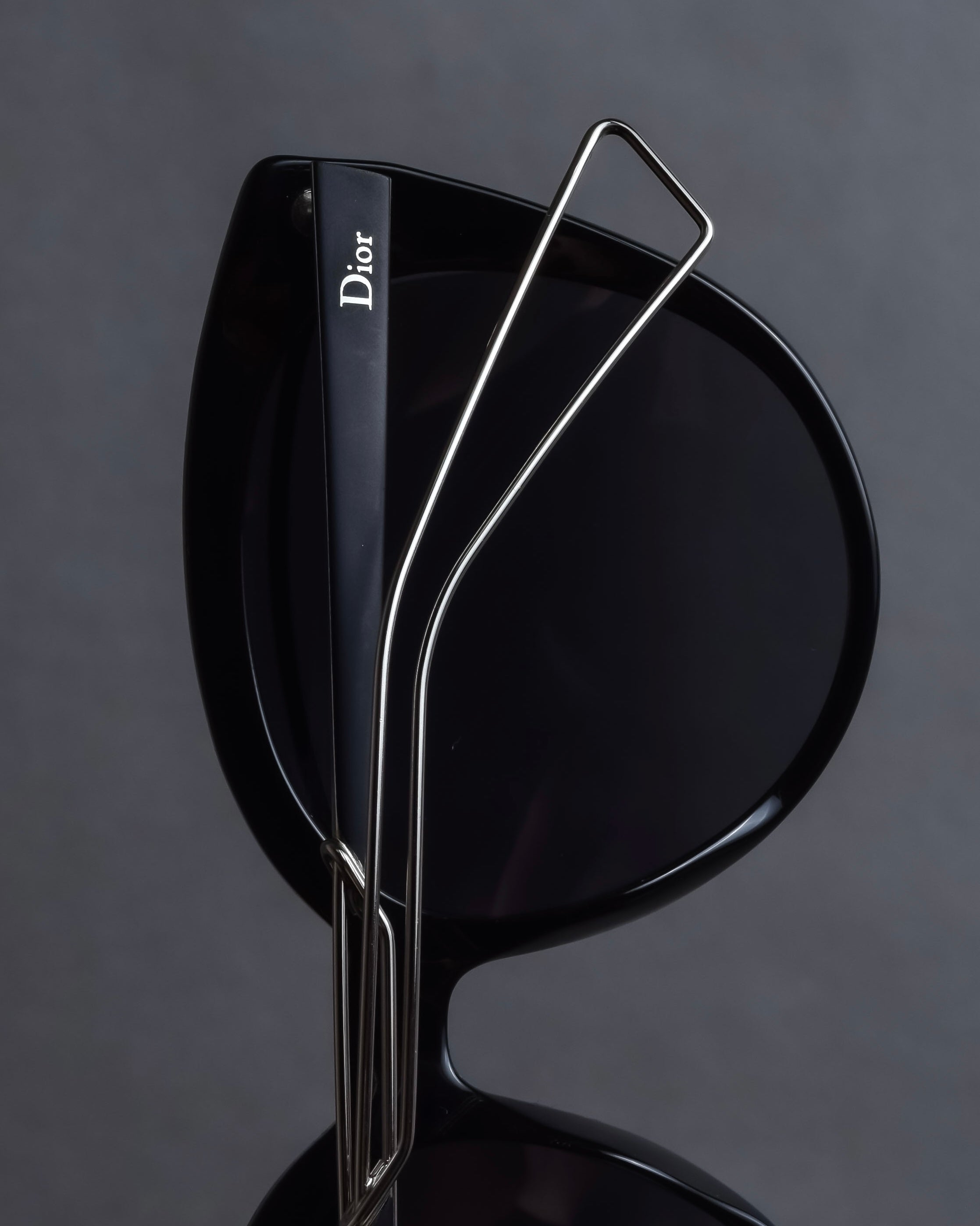 "Christian Dior" Metal frame layered cat-eye sunglasses