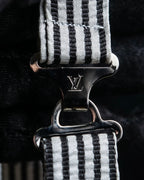 "LOUIS VUITTON" Black＆white color striped bow tie