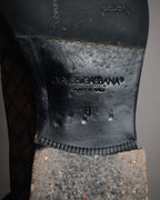 “DOLCE&GABBANA” 2008–2014 Exotic leather and intrecciato oxford shoes