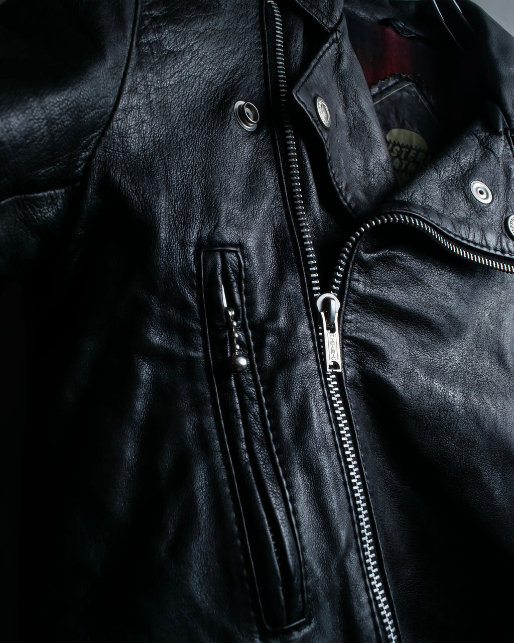 "HYSTERIC GLAMOUR" Lamb leather double riders jacket