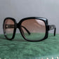 "Dior" Square frame logo engraved brown lens sunglasses