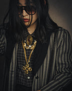 -SPECIAL- “Lucien Piccard” 70’s-80’s Gold tone cross pendant necklace