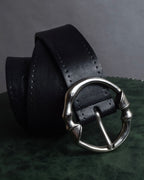 "GUCCI" Bamboo buckle motif leather belt