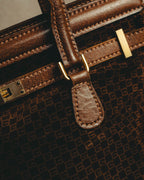 -SPECIAL- "GUCCI" 70's Micro GG suede turn-lock handbag