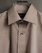 "CELINE" 80's-00's Classic diamond check long sleeve dress shirt
