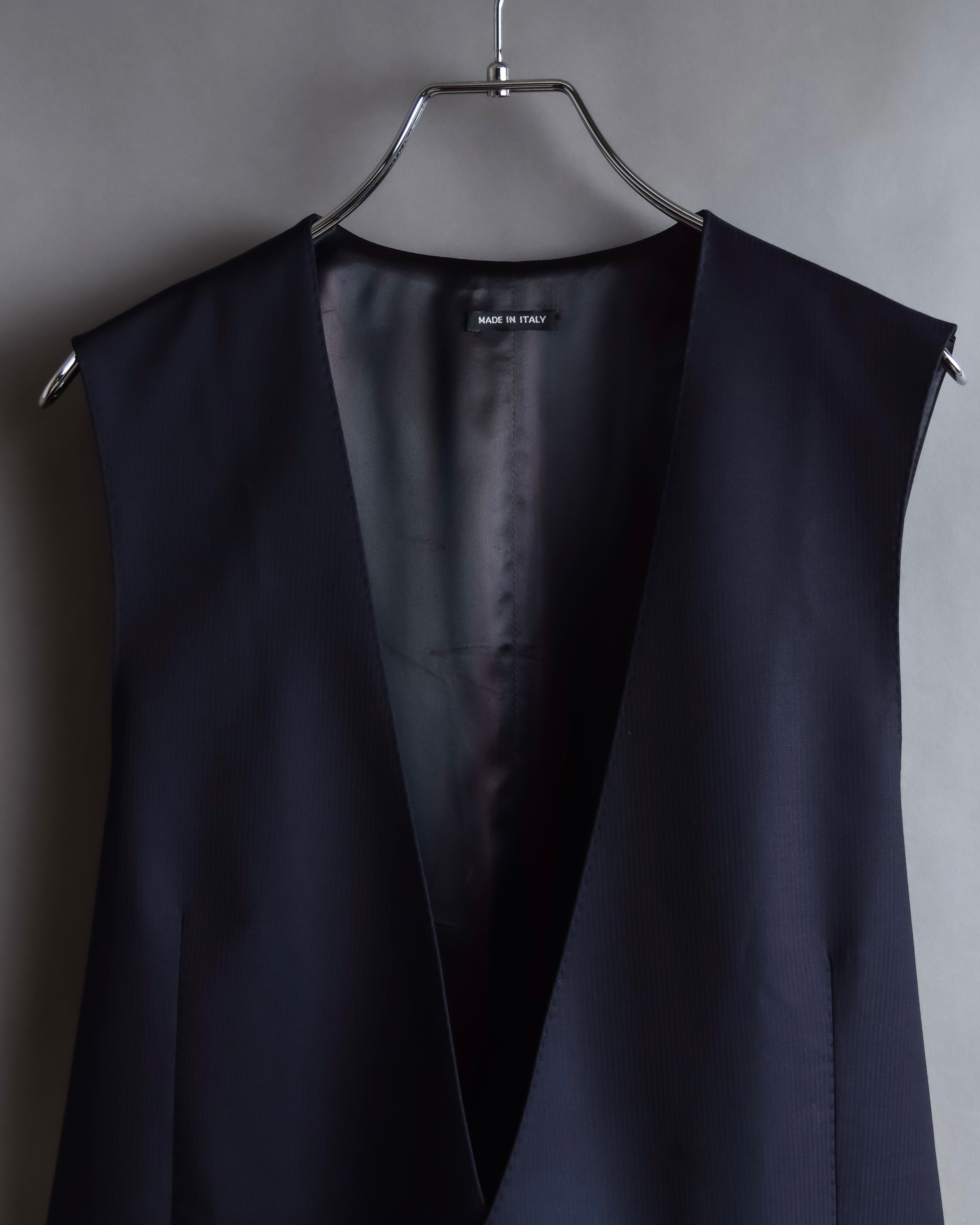 "GIORGIO ARMANI" Deep satin backed tailored wool vest
