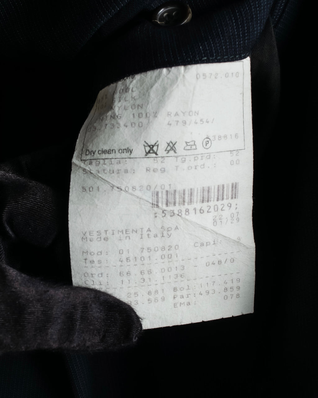 "GIORGIO ARMANI" Beautiful drape navy wool set up