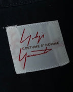 "Yohji Yamamoto COSTUME d’HOMME" Minimal detail cotton poplin black shirt