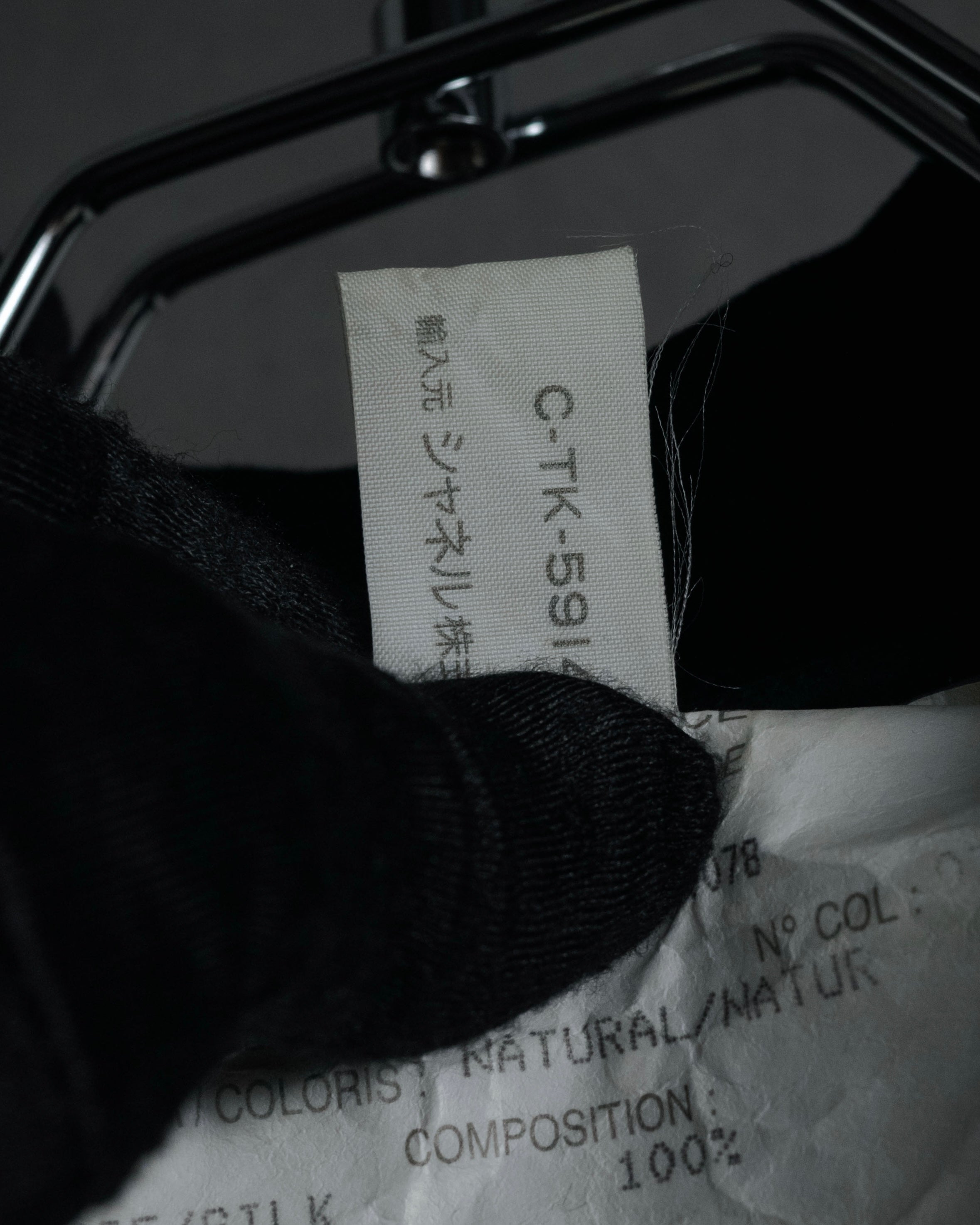 –SPECIAL– “CHANEL” 80’s-90’s pleated silk velvet trim blouse